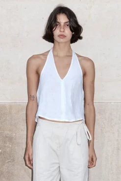 Linen Halter Top