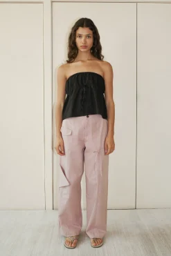 the strapless cotton top